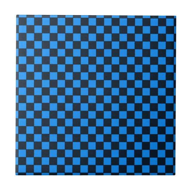 Bold Geometric Chequered Design Tile (Front)