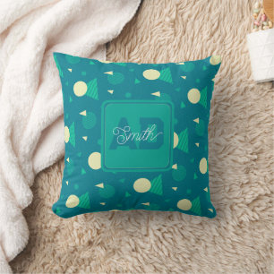 Bold Geometric Custom Pillow For Boy Baby Shower