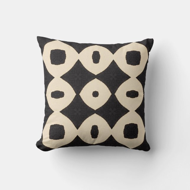 bold geometric pattern boho throw pillow (Front)