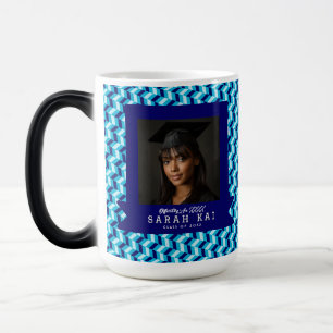 Bold Geometric Print Photo Keepsake Magic Mug