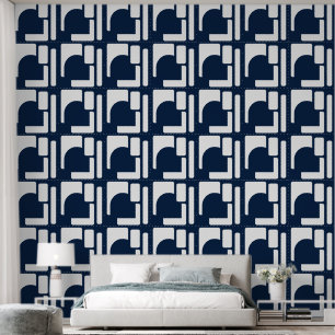 Bold Geometric Statement Accent Wallpaper
