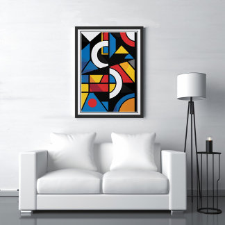 Bold Geometric Style Abstract Poster