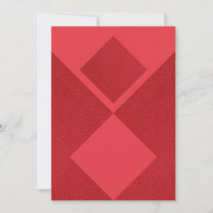 Bold Geometric Tomato Red Flat Card – Customizable
