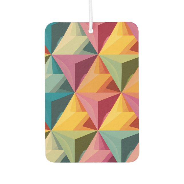 Bold Geometric Triangle Pattern  Air Freshener (Front)
