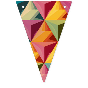 Bold Geometric Triangle Pattern Bunting Flags