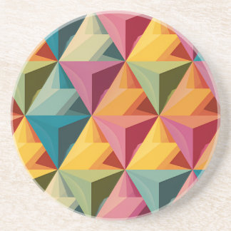 Bold Geometric Triangle Pattern Coaster