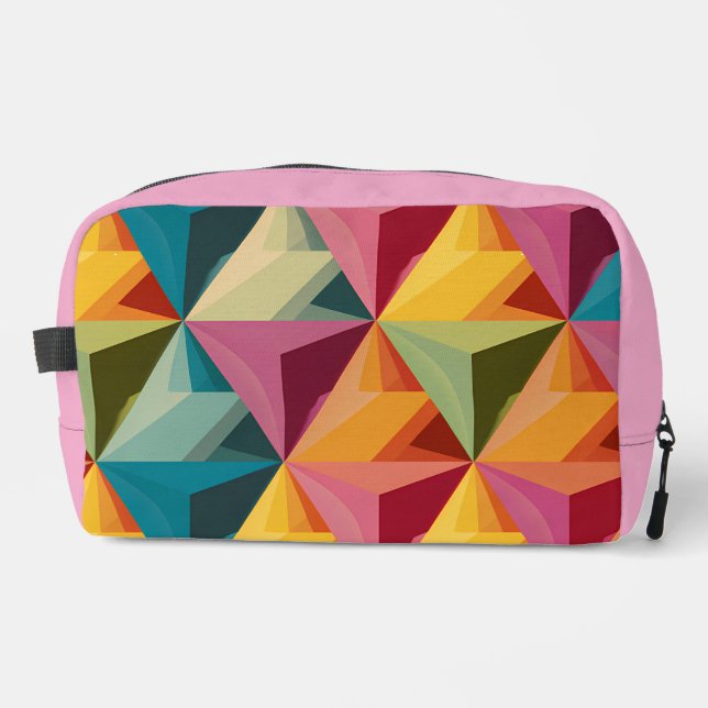 Bold Geometric Triangle Pattern  Dopp Kit (Front)