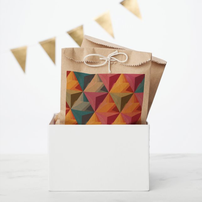 Bold Geometric Triangle Pattern  Favour Bag (Party)