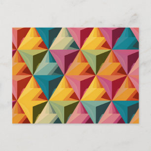 Bold Geometric Triangle Pattern  Holiday Postcard