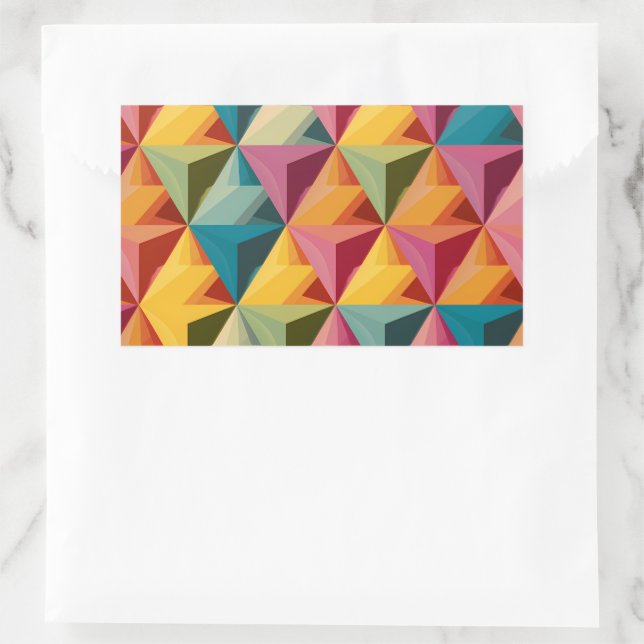Bold Geometric Triangle Pattern  Sticker (Bag)