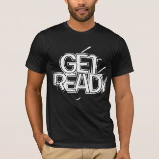 Bold “Get Ready” Grunge Gym Shirt Design