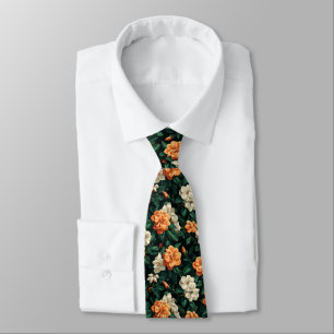 Bold Gifts For Husband Gardenias Floral Tie