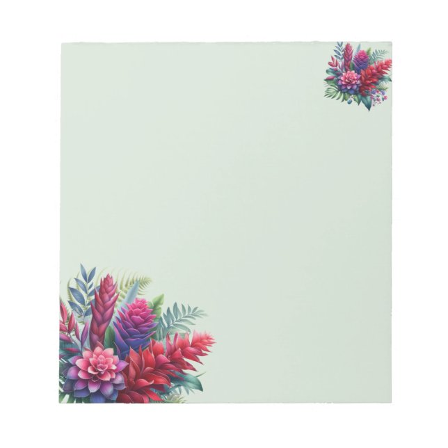 Bold Ginger Plant Botanical Notepad (Front)