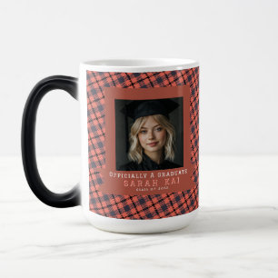 Bold Gingham Pattern Senior Year Grad Magic Mug