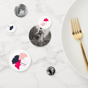 Bold Ginkgo Leaves Custom Photo Confetti