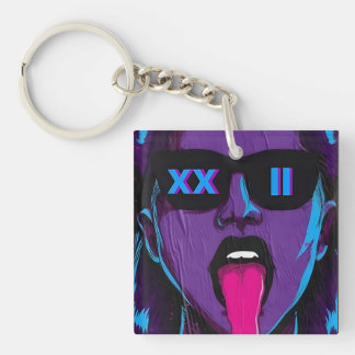 bold girl keychain