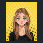 Bold Girl Pop Art Poster<br><div class="desc">Bring a burst of colour and confidence to your style with this Bold Girl Pop Art design! Featuring a vibrant and dynamic depiction of a girl in classic pop art style, this artwork is perfect for anyone who loves bold, empowering designs. Available on a wide range of products, from clothing...</div>