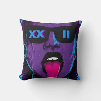 bold girl throw pillow