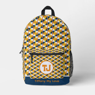 Bold Girly Monogrammed Backpack For Toddlers