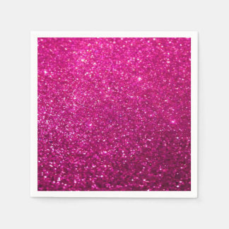 Bold Glitter Background - Pink Napkin