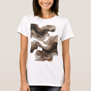 Bold Gold ABSTRACT ART Artistic Motif T-Shirt