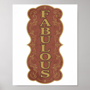 Bold Gold FABULOUS Design Poster