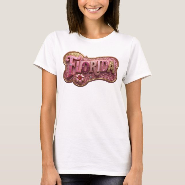 Bold Gold FLORIDA Statement Tee (Front)