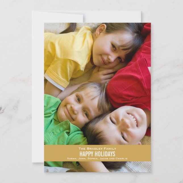 Bold Gold Holiday Card (Front)