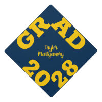 Bold GRAD Blue and Yellow