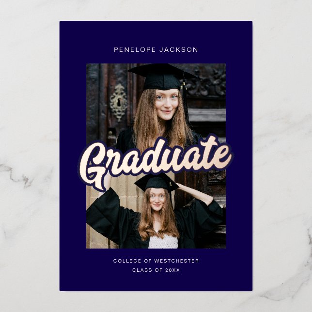 Bold graduate multi photo playful fun (Front)