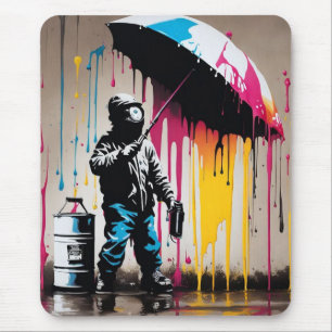 Bold Graffiti Kid Design Mouse Pad