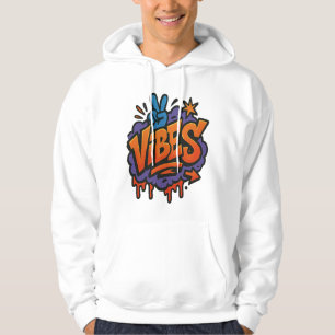 Bold Graffiti "Vibes" Street Art  Hoodie