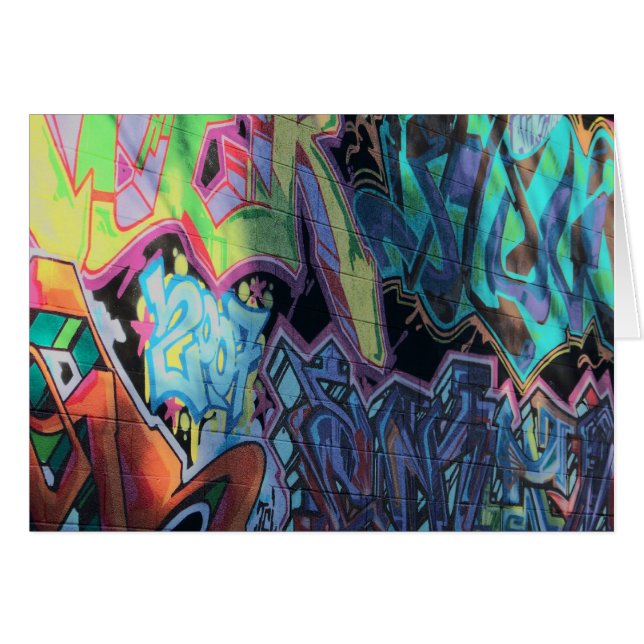 bold grafitti print card (Front Horizontal)