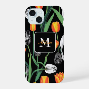 Bold Graphic Artistic Tulips iPhone 15 Case