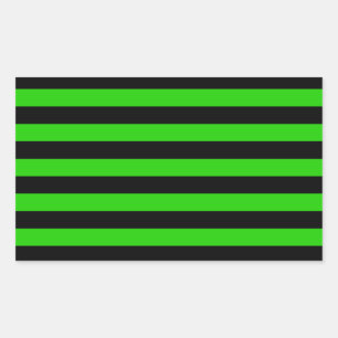 Bold Green and Black Stripes Pattern Sticker