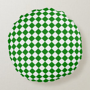 Bold Green and White Chevron Pattern 16" Round Pillow