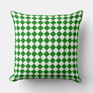 Bold Green and White Chevron Pattern 20" Square Throw Pillow