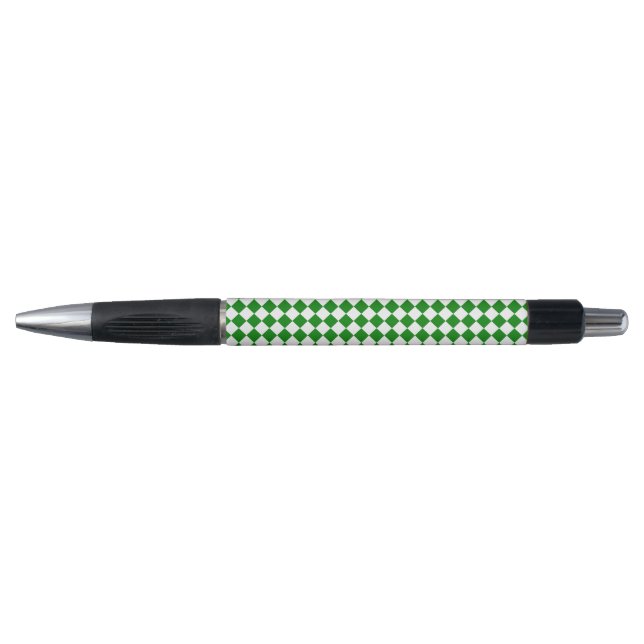 Bold Green and White Chevron Pattern Classic Emmy Pen (Front)
