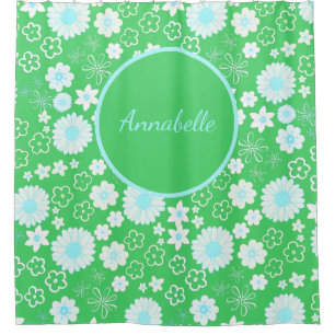 Bold Green Flowers Floral Pattern Named 