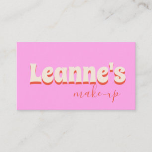 Bold Groovy Makeup Salon Nails Trendy  Business Card