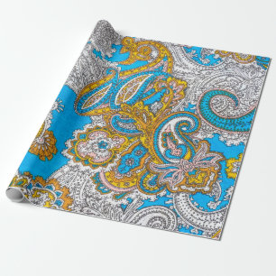 Bold, grungy, islamic, psychedelic, colourful orna wrapping paper