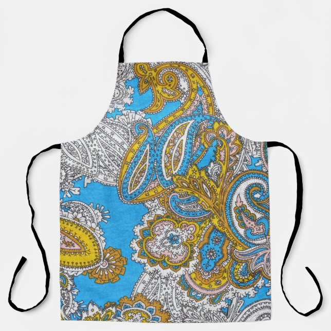 Bold Grungy Islamic Psychedelic Ornament Apron (Front)
