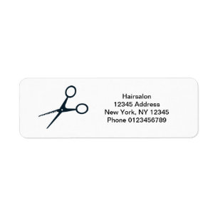 Bold Hair Salon Return Address Label 