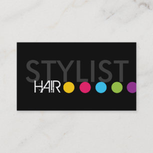 Bold Hair Stylist Business Card
