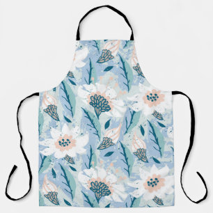 Bold Hand Painted Floral Vintage Apron