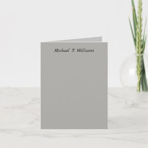 Bold Handwriting Classical Grey Elegant Minimalist Note Card