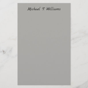 Bold Handwriting Classical Grey Elegant Minimalist Stationery