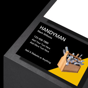 Bold Handyman Toolbox Business Cards