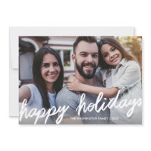 Bold Happy Holidays Script Overlay Photo