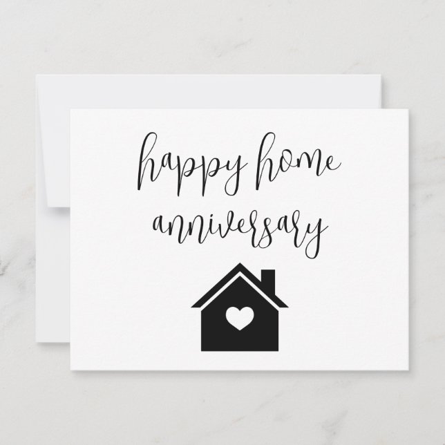 Bold Heart House Home Anniversary Card (Front)